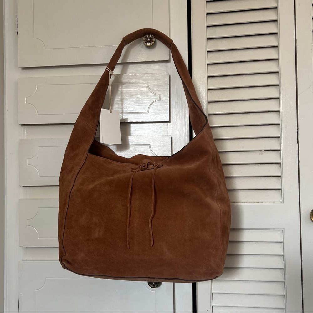 Lucky Brand Brown Suede Hobo Bag
